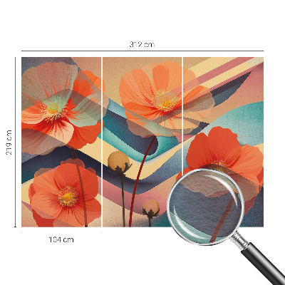 Modern wall mural for bedroom Flowers of the senses