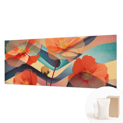 Modern wall mural for bedroom Flowers of the senses