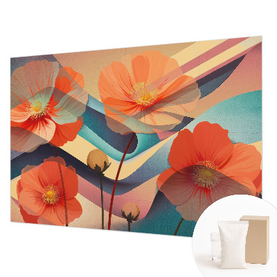 Modern wall mural for bedroom Flowers of the senses