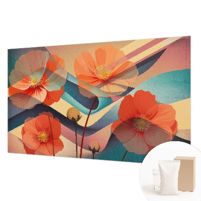 Modern wall mural for bedroom Flowers of the senses