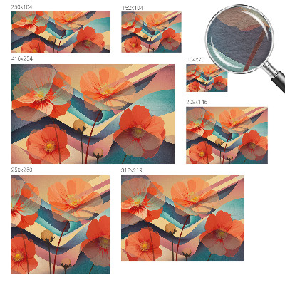 Modern wall mural for bedroom Flowers of the senses