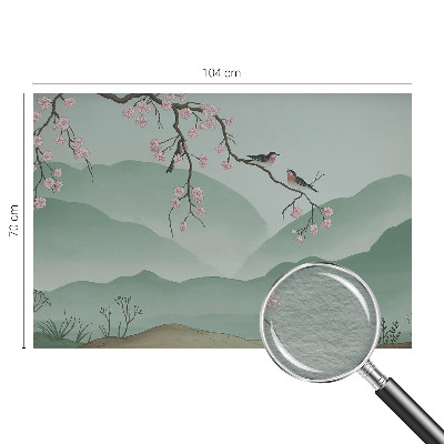 Modern wall mural for living room Japanese serenade