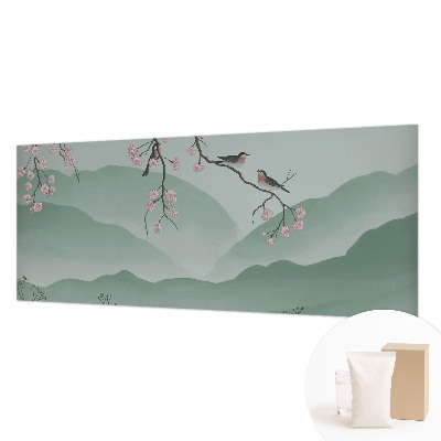 Modern wall mural for living room Japanese serenade