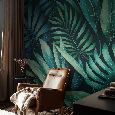 Premium photo wallpaper Tropical leaves