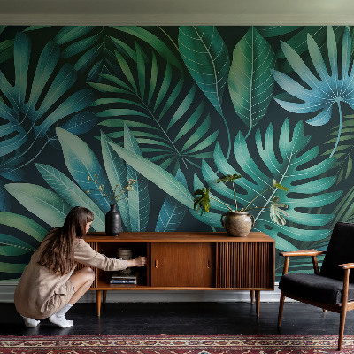 Premium photo wallpaper Tropical leaves