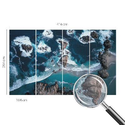 Bedroom wall mural wallpaper Ocean waves