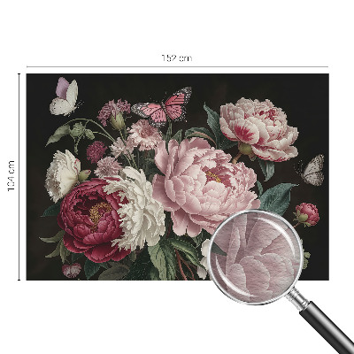 Large wallpaper mural Peonies and butterflies