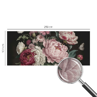Large wallpaper mural Peonies and butterflies