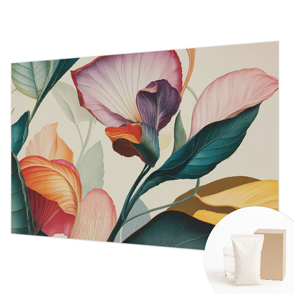 Premium wall mural for bedroom Colorful flowers