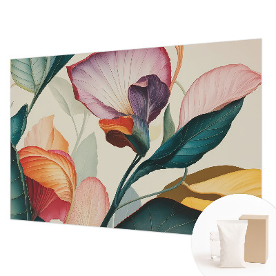 Premium wall mural for bedroom Colorful flowers