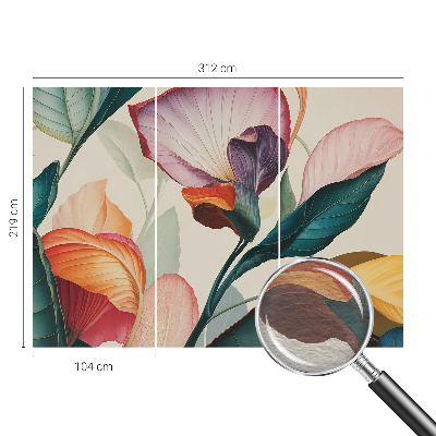 Premium wall mural for bedroom Colorful flowers