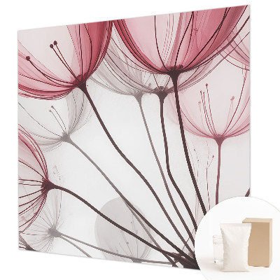 Wall mural for bedroom Floral silhouettes