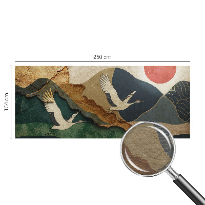 Large wall mural Cranes of the East