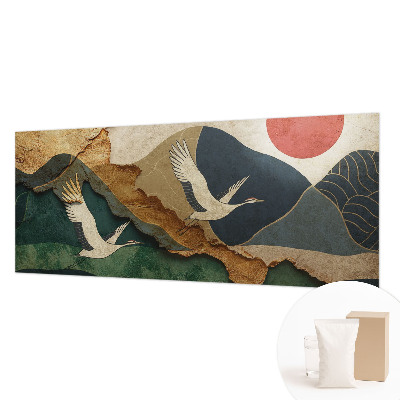 Large wall mural Cranes of the East