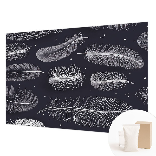 Custom size wall mural Subtle feathers