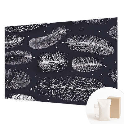 Custom size wall mural Subtle feathers