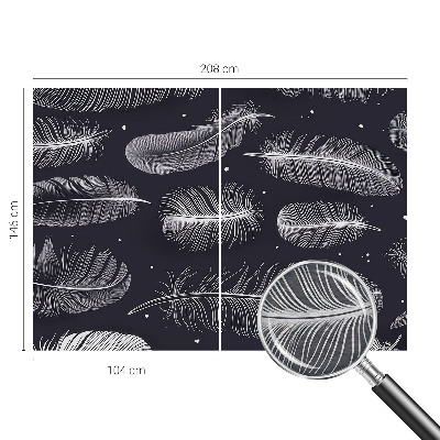 Custom size wall mural Subtle feathers