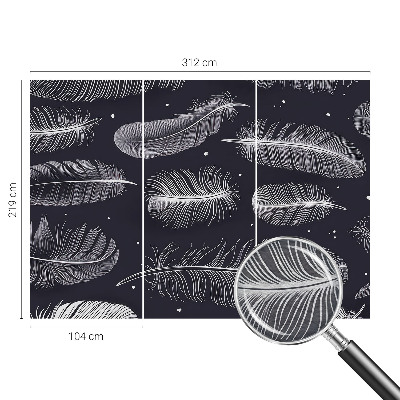 Custom size wall mural Subtle feathers