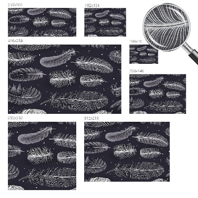 Custom size wall mural Subtle feathers