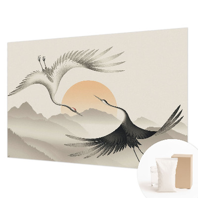Premium wall mural for bedroom East Cranes