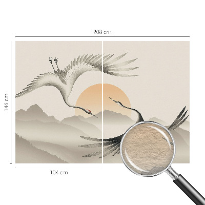 Premium wall mural for bedroom East Cranes