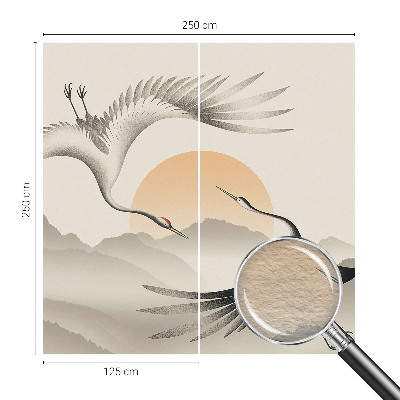 Premium wall mural for bedroom East Cranes