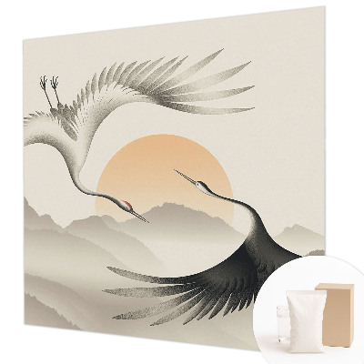 Premium wall mural for bedroom East Cranes