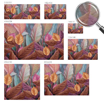 Bedroom wall mural wallpaper Colorful leaves