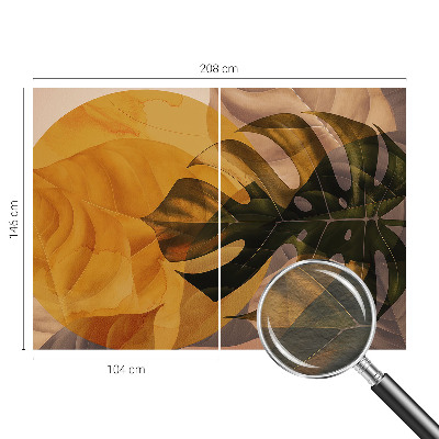 Large wall mural Abstract leaves