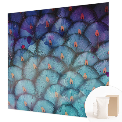 Custom size wall mural Colorful feathers