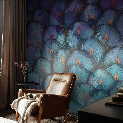 Custom size wall mural Colorful feathers