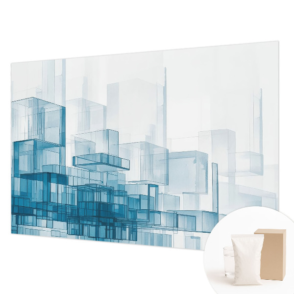 Large wall mural wallpaper Transparent cubes