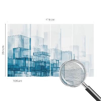 Large wall mural wallpaper Transparent cubes