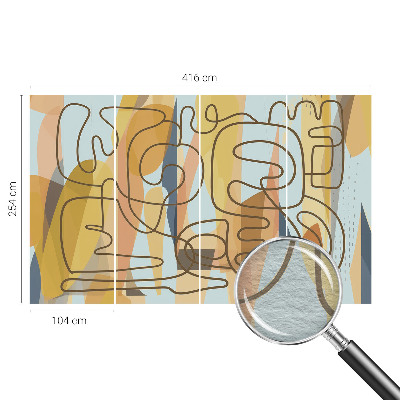 Modern wall mural for bedroom Abstract shapes