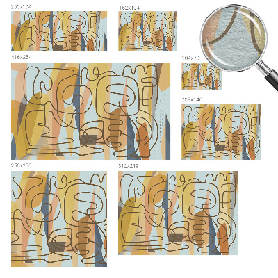 Modern wall mural for bedroom Abstract shapes