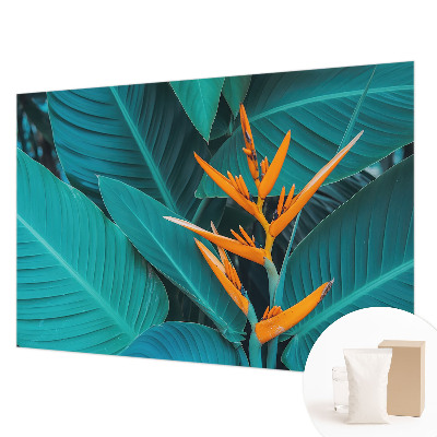 Modern wall mural for living room Leafy flowers