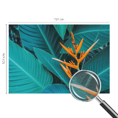 Modern wall mural for living room Leafy flowers