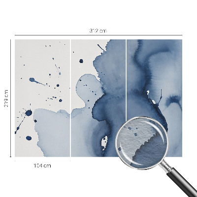 High quality photo wallpaper Navy blue splashes