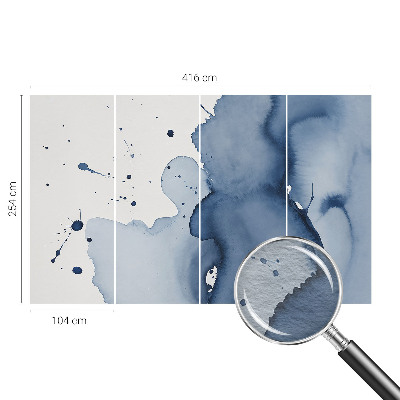 High quality photo wallpaper Navy blue splashes