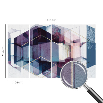 Non-woven wall mural Geometric cubes