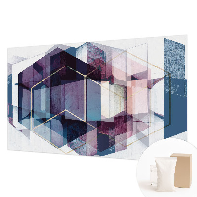 Non-woven wall mural Geometric cubes