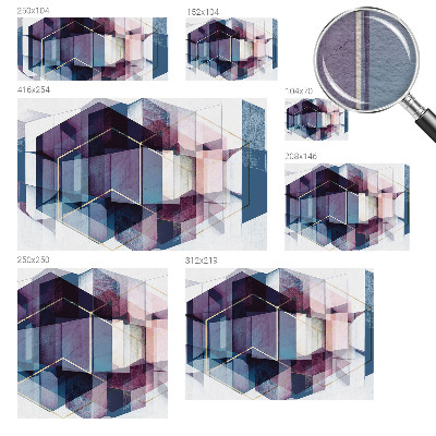 Non-woven wall mural Geometric cubes