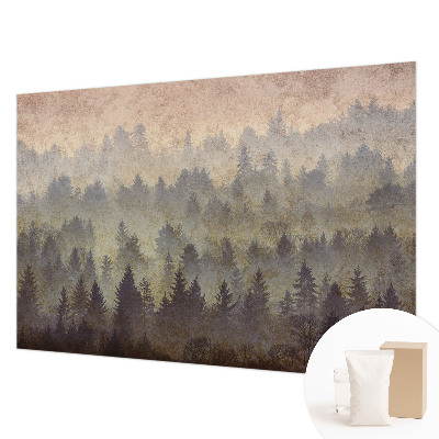 Photo wall mural Forest fog