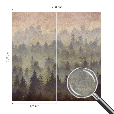 Photo wall mural Forest fog