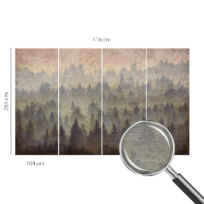 Photo wall mural Forest fog