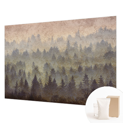 Photo wall mural Forest fog
