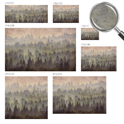 Photo wall mural Forest fog