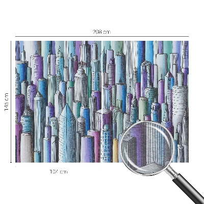 Wall mural for bedroom City skyscrapers