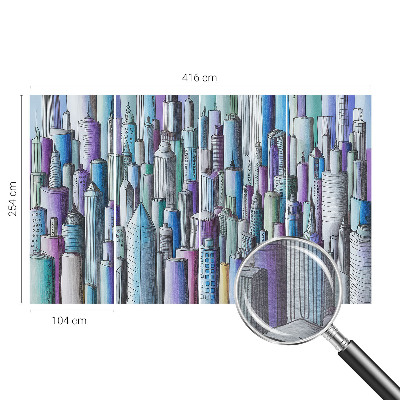 Wall mural for bedroom City skyscrapers