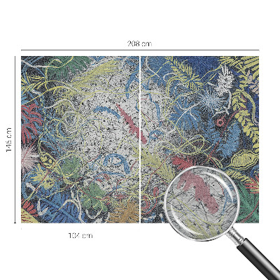 Bedroom wall mural wallpaper Plant swirls